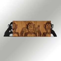 Emob Enzo Dekoratives Wandaccessoire aus Holz | Holzrahmen | 82 x 58 cm