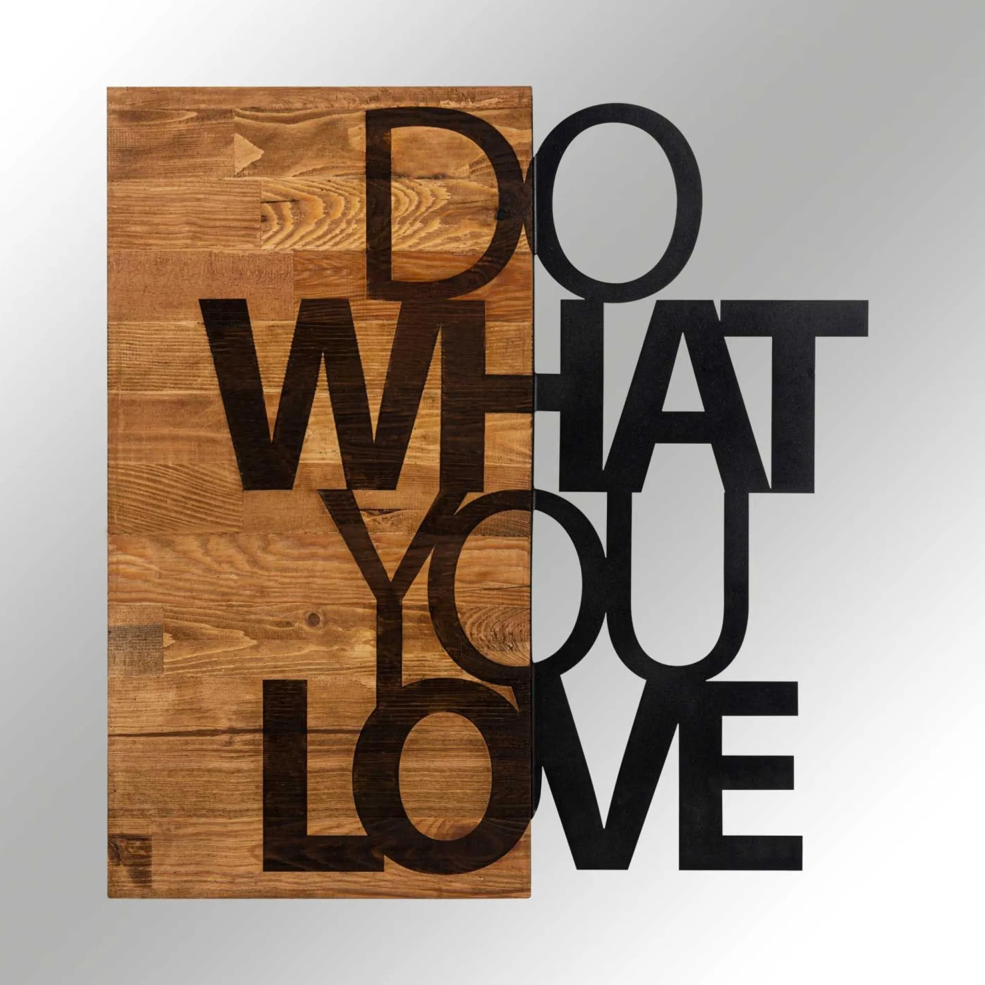 Emob Enzo Dekoratives Wandaccessoire aus Holz | Holzrahmen | 54 x 58 cm