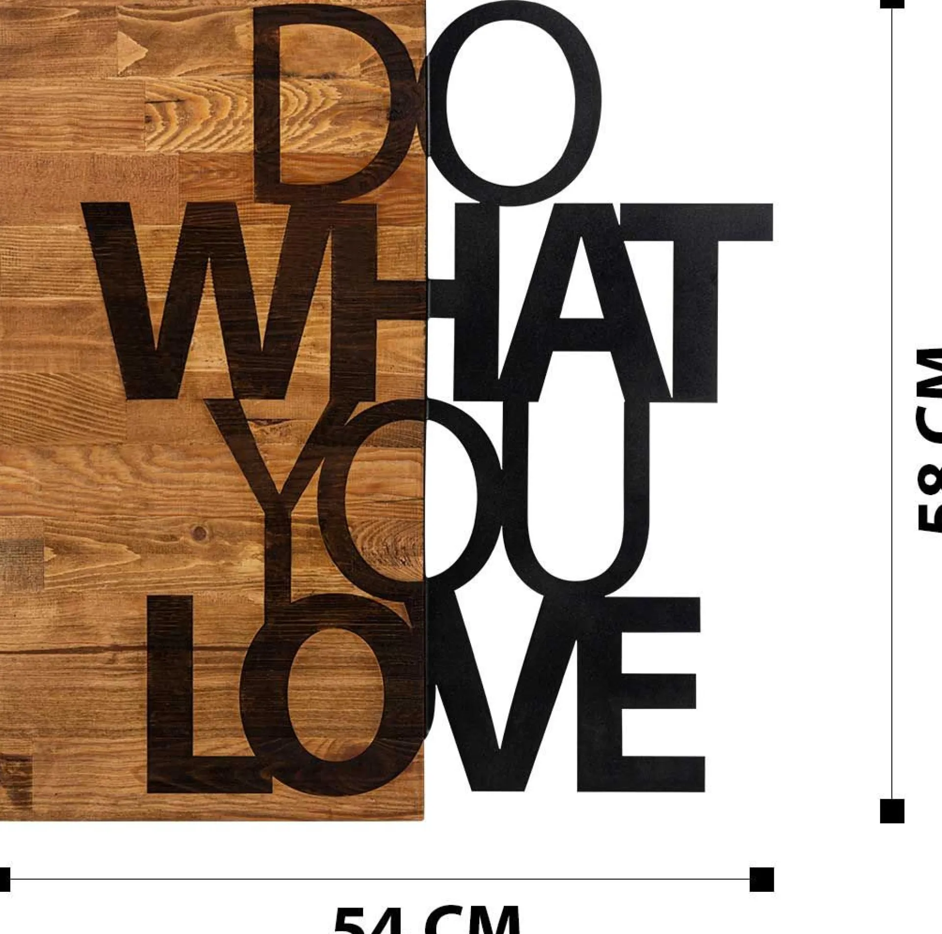 Emob Enzo Dekoratives Wandaccessoire aus Holz | Holzrahmen | 54 x 58 cm