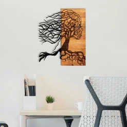 Emob Enzo Dekoratives Wandaccessoire aus Holz | Holzrahmen | 47 x 58 cm