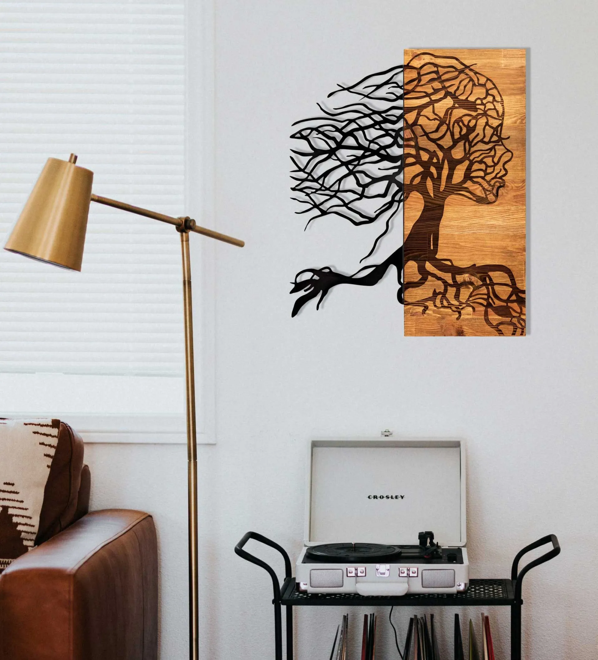 Emob Enzo Dekoratives Wandaccessoire aus Holz | Holzrahmen | 47 x 58 cm