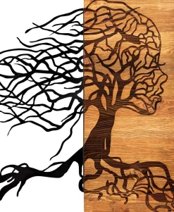 Emob Enzo Dekoratives Wandaccessoire aus Holz | Holzrahmen | 47 x 58 cm