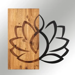 Emob Enzo Dekoratives Wandaccessoire aus Holz | Holzrahmen | 58 x 58 cm