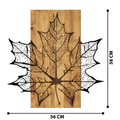 Emob Enzo Dekoratives Wandaccessoire aus Holz | Holzrahmen | 56 x 58 cm