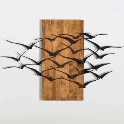 Emob Enzo Dekoratives Wandaccessoire aus Holz | Holzrahmen | 86 x 58 cm
