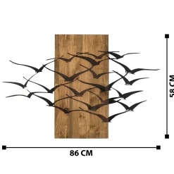 Emob Enzo Dekoratives Wandaccessoire aus Holz | Holzrahmen | 86 x 58 cm