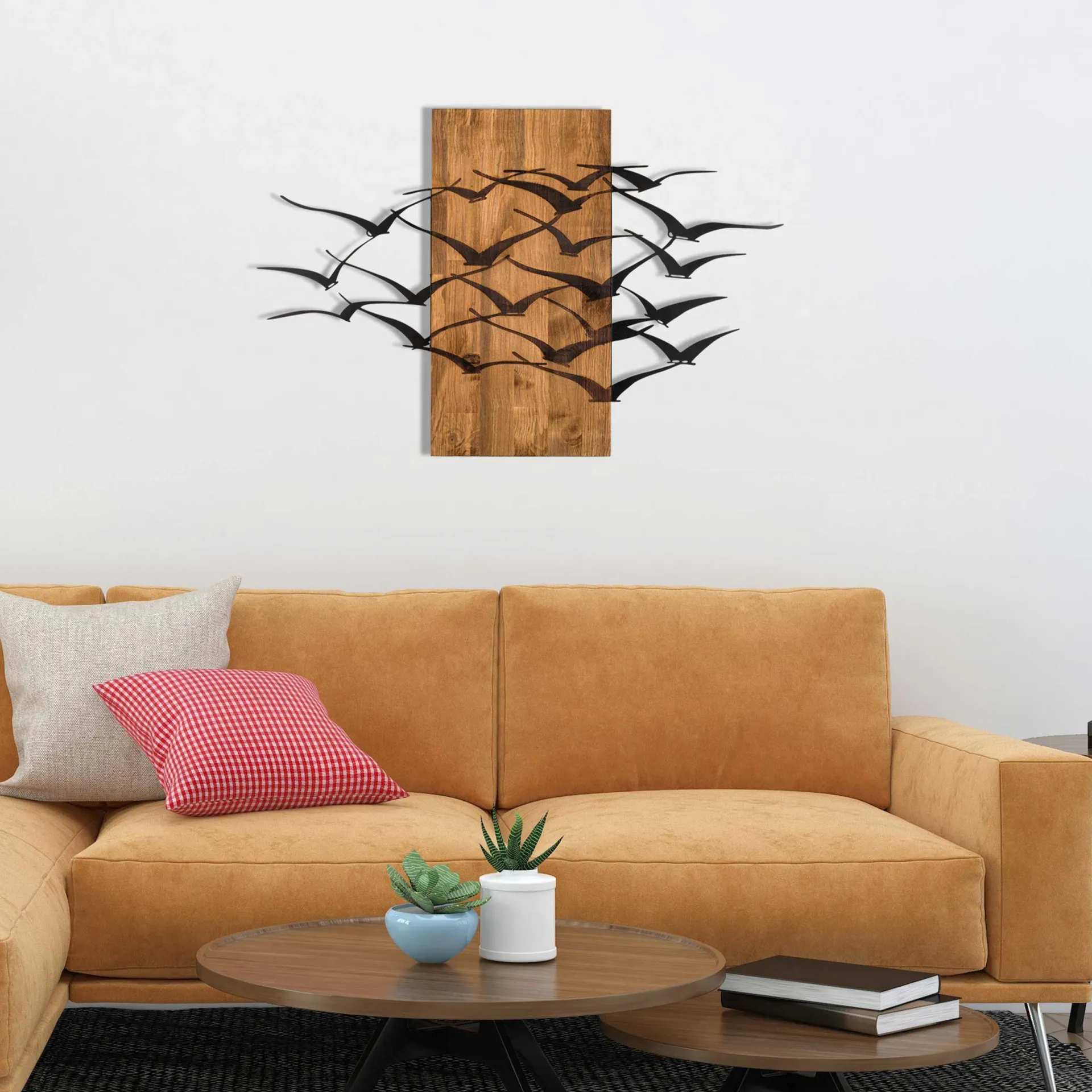 Emob Enzo Dekoratives Wandaccessoire aus Holz | Holzrahmen | 86 x 58 cm