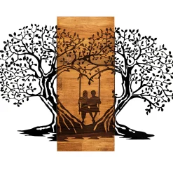 Emob Enzo Dekoratives Wandaccessoire aus Holz | Holzrahmen | 76 x 58 cm