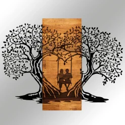 Emob Enzo Dekoratives Wandaccessoire aus Holz | Holzrahmen | 76 x 58 cm