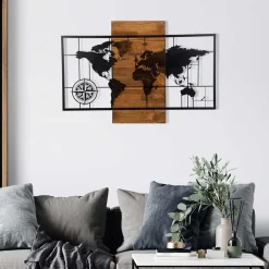 Emob Enzo Dekoratives Wandaccessoire aus Holz | Holzrahmen | 85 x 58 cm