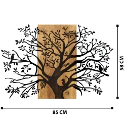 Emob Enzo Dekoratives Wandaccessoire aus Holz | Holzrahmen | 85 x 58 cm