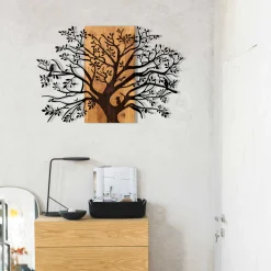 Emob Enzo Dekoratives Wandaccessoire aus Holz | Holzrahmen | 85 x 58 cm