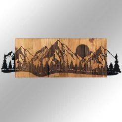Emob Enzo Dekoratives Wandaccessoire aus Holz | Holzrahmen | 75,5 x 24,5 cm