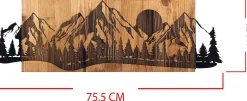 Emob Enzo Dekoratives Wandaccessoire aus Holz | Holzrahmen | 75,5 x 24,5 cm