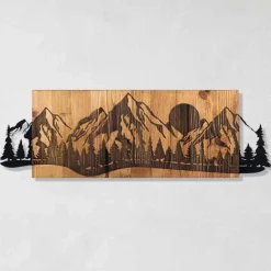 Emob Enzo Dekoratives Wandaccessoire aus Holz | Holzrahmen | 75,5 x 24,5 cm