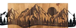 Emob Enzo Dekoratives Wandaccessoire aus Holz | Holzrahmen | 75,5 x 24,5 cm