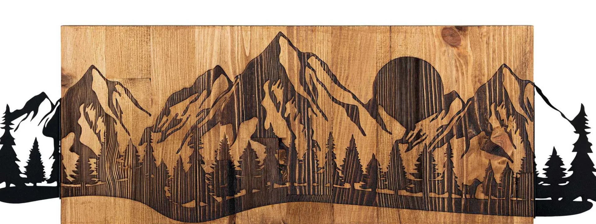 Emob Enzo Dekoratives Wandaccessoire aus Holz | Holzrahmen | 75,5 x 24,5 cm