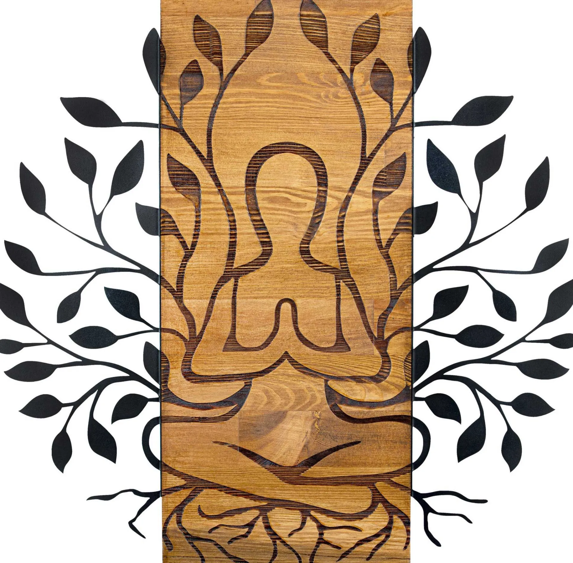 Emob Enzo Dekoratives Wandaccessoire aus Holz | Holzrahmen | 58 x 57,5 cm