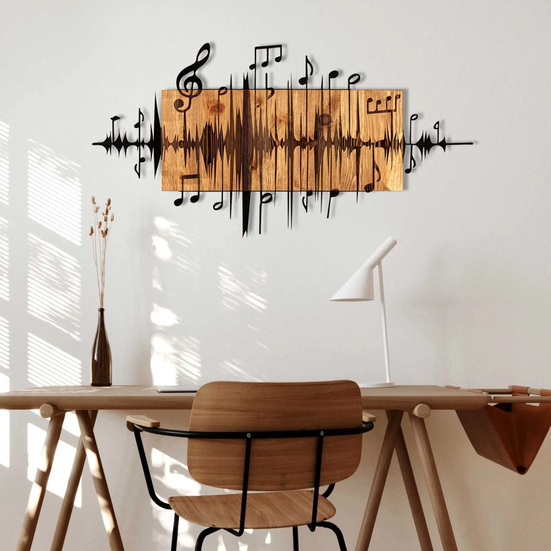 Emob Enzo Dekoratives Wandaccessoire aus Holz | Holzrahmen | 90 x 47 cm