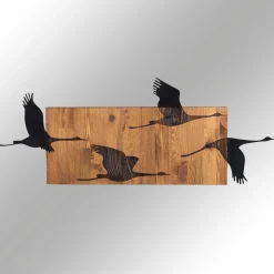 Emob Enzo Dekoratives Wandaccessoire aus Holz | Holzrahmen | 90,5 x 34,5 cm