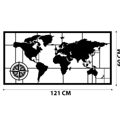Emob Enzo Dekoratives Wandaccessoire aus Metall | 100 % METALL | 121 x 60 cm