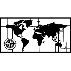 Emob Enzo Dekoratives Wandaccessoire aus Metall | 100 % METALL | 121 x 60 cm