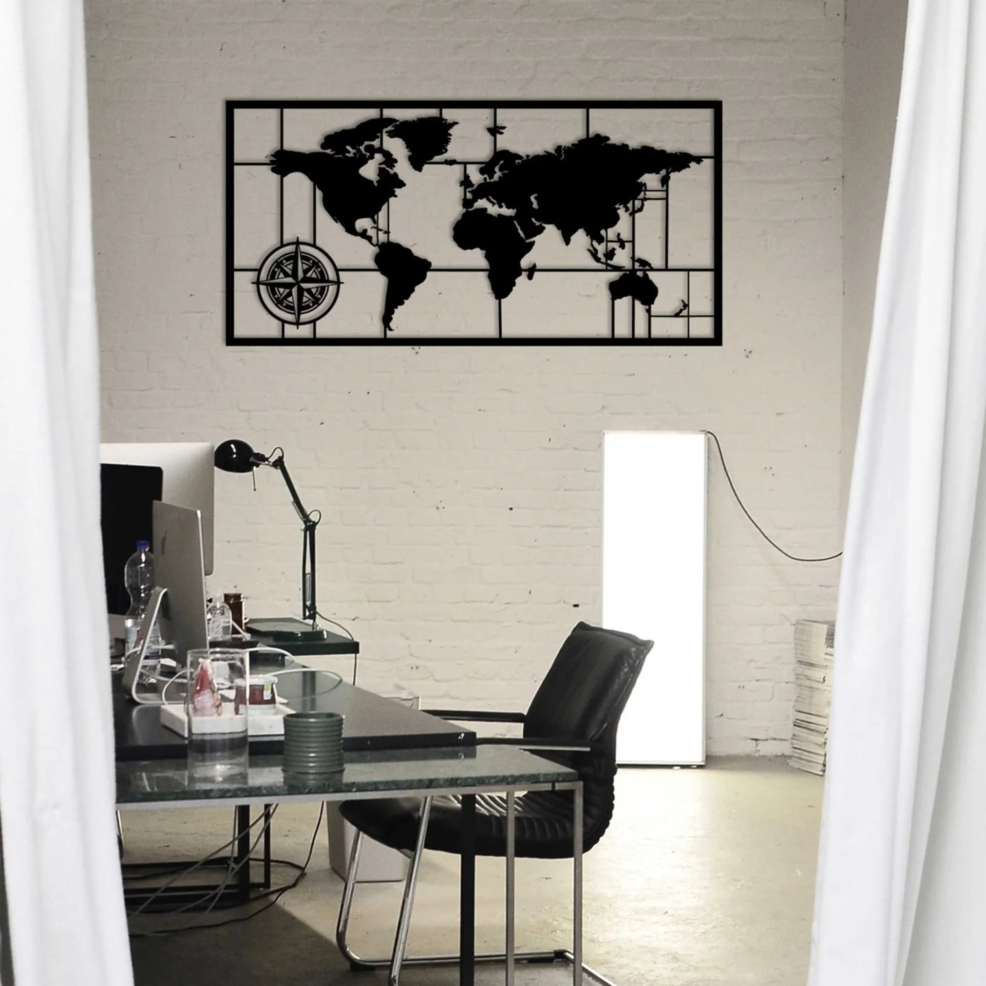 Emob Enzo Dekoratives Wandaccessoire aus Metall | 100 % METALL | 121 x 60 cm