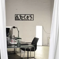 Emob Enzo Dekoratives Wandaccessoire aus Metall | 100 % METALL | 60 x 19 cm