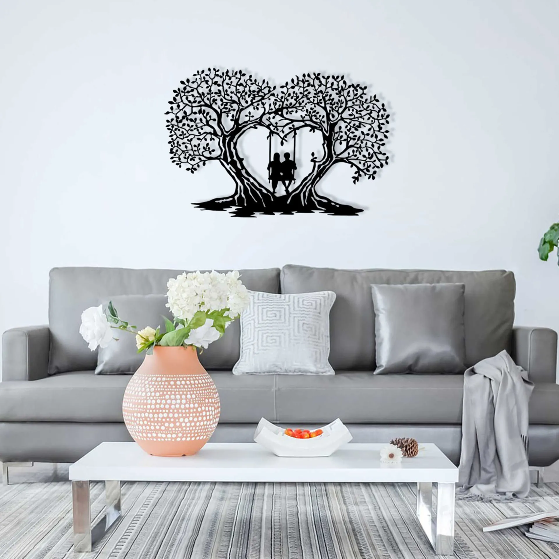 Emob Enzo Dekoratives Wandaccessoire aus Metall | 100 % METALL | 65 x 43 cm
