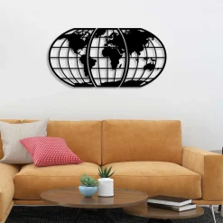 Emob Enzo Dekoratives Wandaccessoire aus Metall | 100 % METALL | 116 x 58 cm