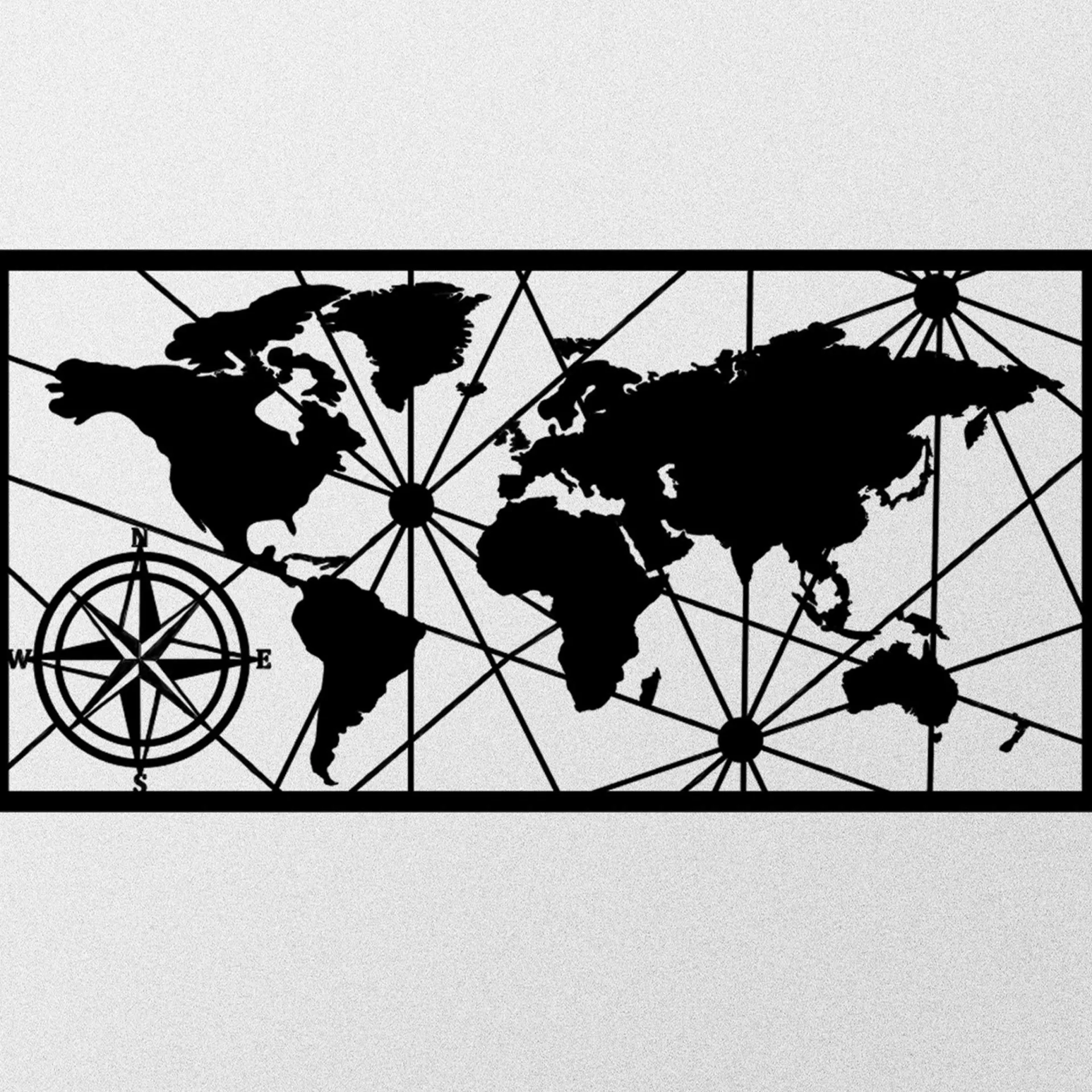 Emob Enzo Dekoratives Wandaccessoire aus Metall | 100 % METALL | 120 x 60 cm
