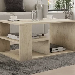 Emob Eros Couchtisch | 100 % MELAMIN | Travertin