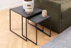 Emob 2er-Set Beistelltische Idris - Marmor/
