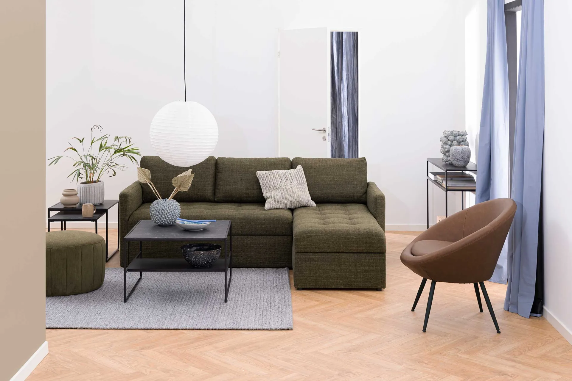 Emob 2er-Set Beistelltische Idris - Marmor/