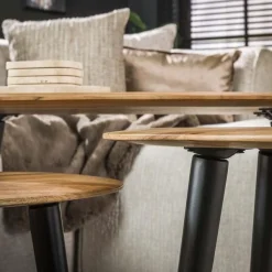 Emob 3er-Set Couchtische Auranne Akazie massiv