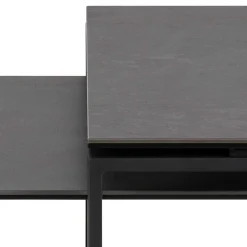 Emob 2er-Set Nicola Couchtische mit Keramikplatte -