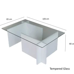 Emob Escape Couchtisch | GEHÄRTETES GLAS |