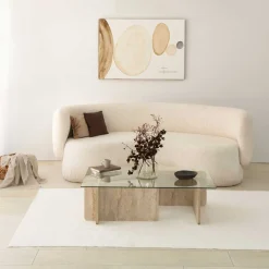 Emob Escape Couchtisch | 100 % MELAMIN | Travertin
