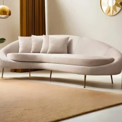 Emob Eses 3-Sitzer-Sofa | BUCHENHOLZ / SPANPLATTE | Beige
