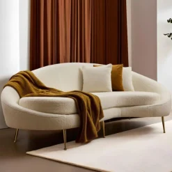 Emob Eses 3-Sitzer-Sofa | BUCHENHOLZ / SPANPLATTE | Creme