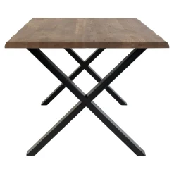 House Nordic Esstisch aus Eiche Natur mit gewellter Kante - 100x300x75 cm