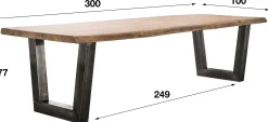 Emob Esstisch Camille 300x100 - umweltfreundliche Akazie