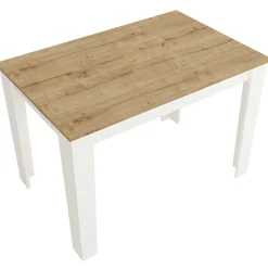 Emob Esstisch Darlen - 110x72x74cm - Eiche Dekor/Weiß