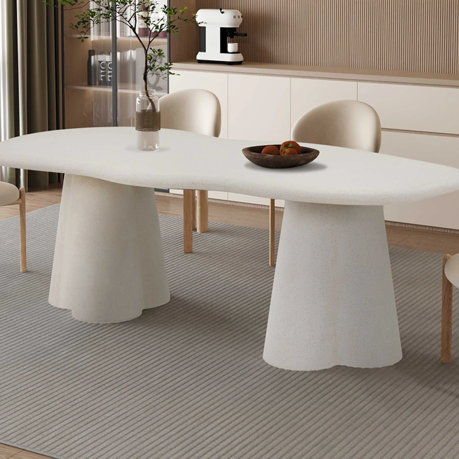 Rousseau Esstisch Faro - 220x100x76cm - Zementfarbe -