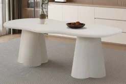 Rousseau Esstisch Faro - 220x100x76cm - Zementfarbe -