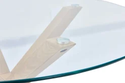 Poldimar Esstisch Hasel ø120cm - braun/Glas