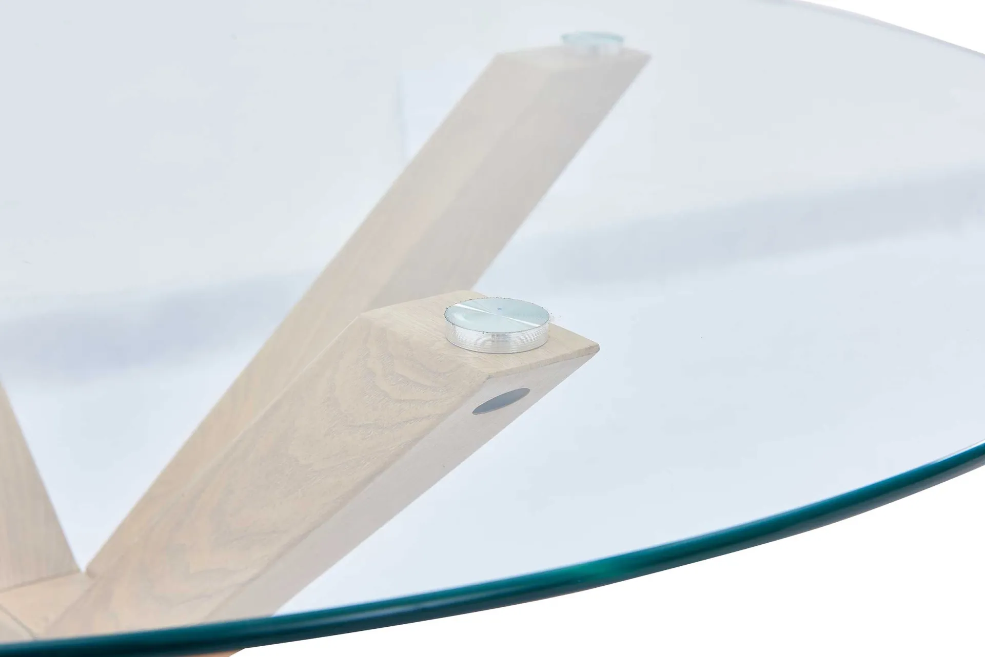 Poldimar Esstisch Hasel ø120cm - braun/Glas