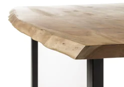 Emob Esstisch Indra rechteckig 180x90cm - Akazienplatte und schwarze Beine