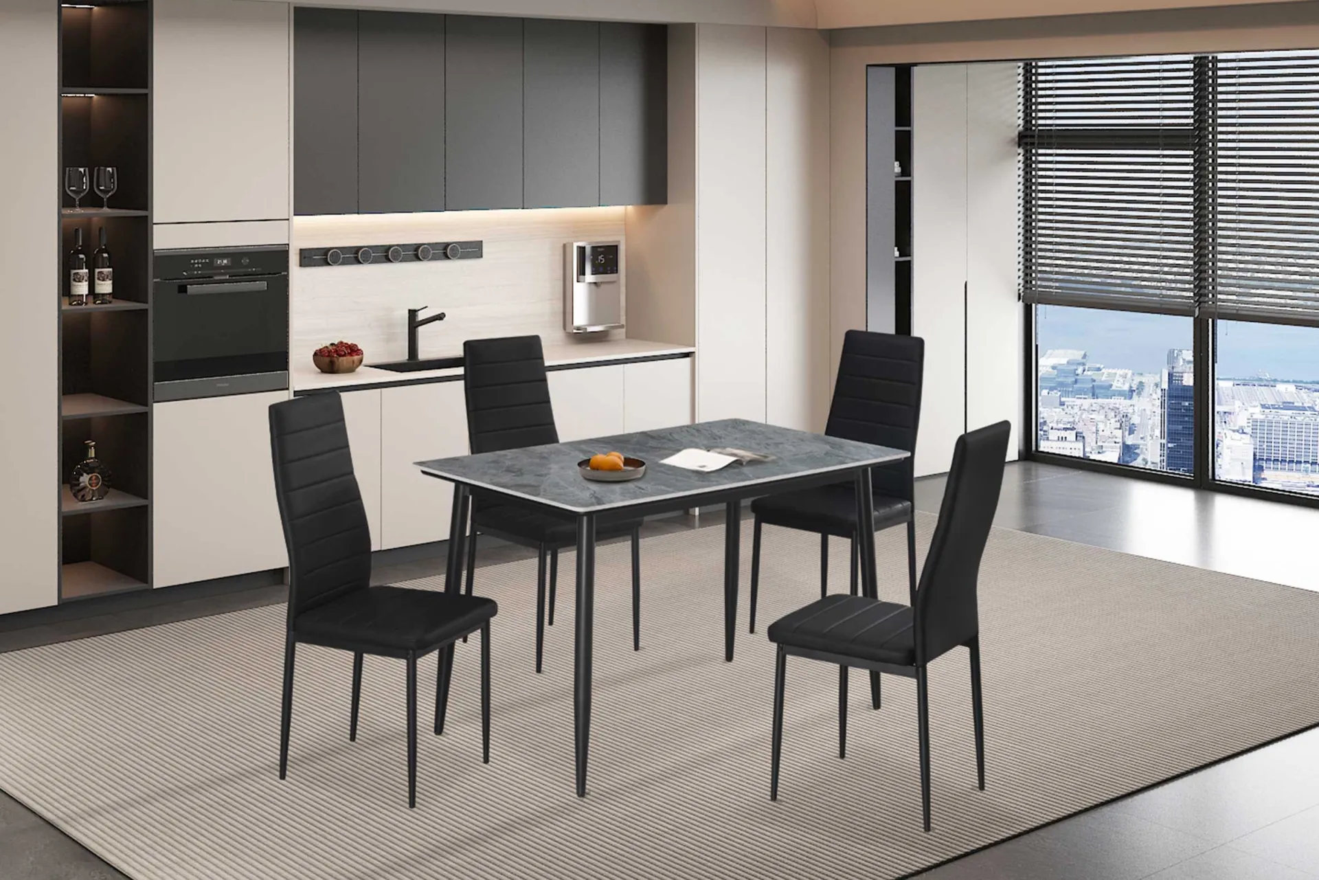 Rousseau Esstisch Kenzo | 120 x 70 x 75 cm | /Stein