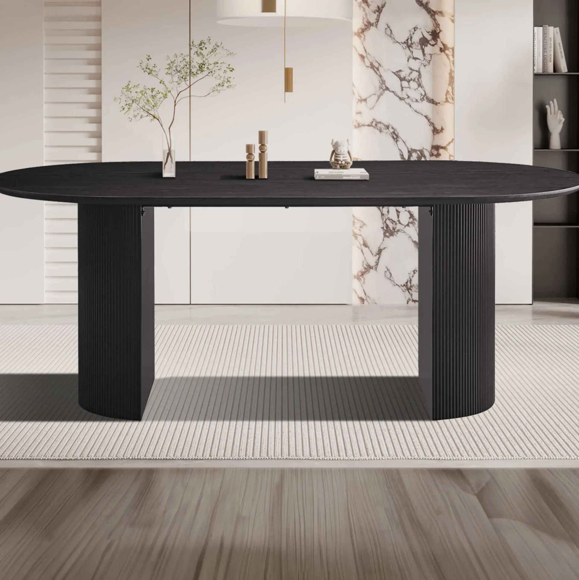 Rousseau Esstisch Lagos | 200 x 100 x 76 cm | Dunkel